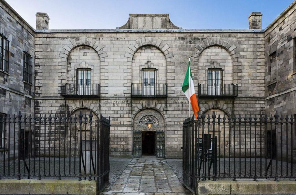 Heritage Gate Museum entrance with visitor reception area and Kilmainham Gaol information